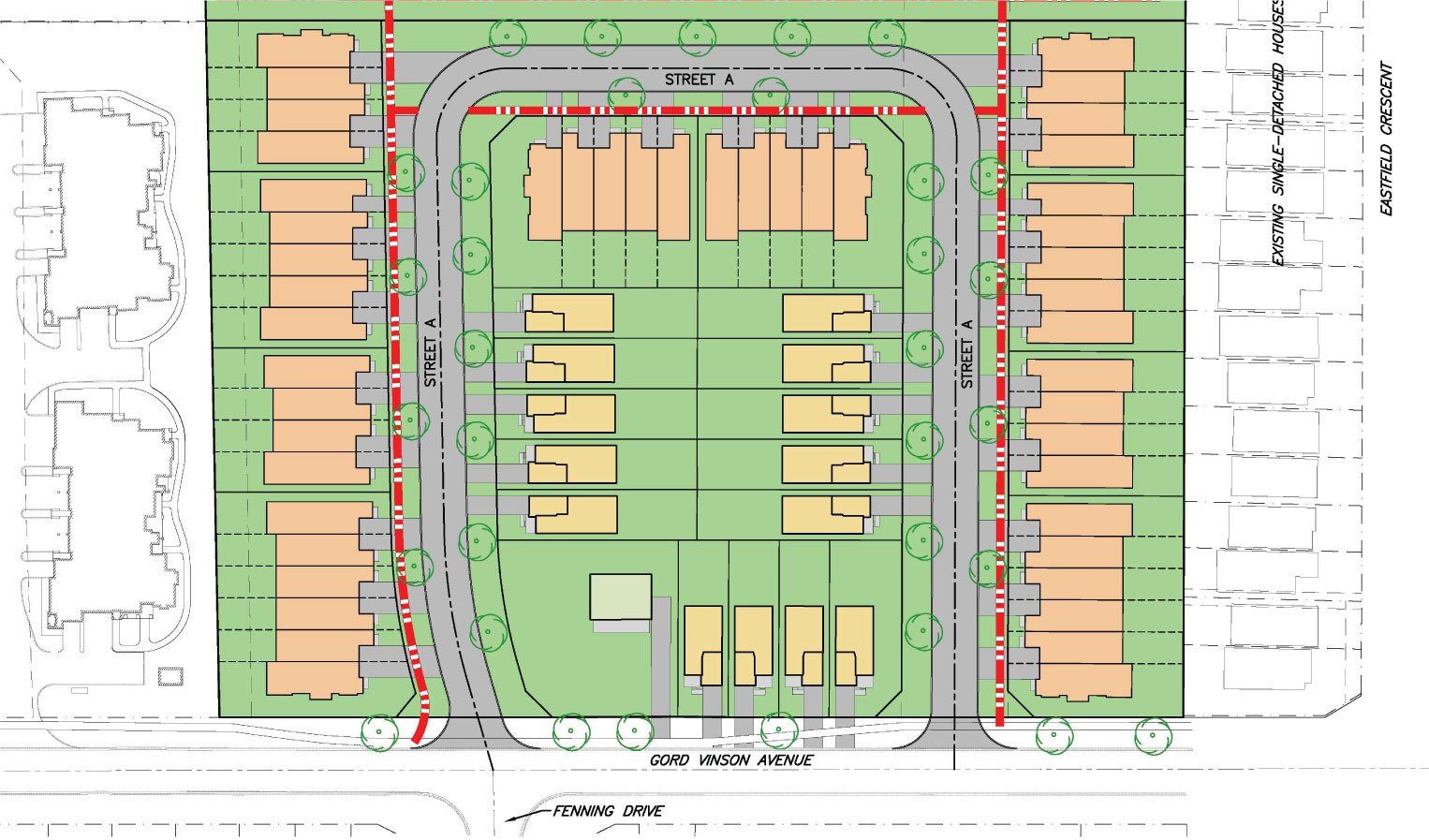 Map of proposed development at 1440 Gord Vinson Avenue