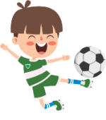 Illustration of child playing soccer.